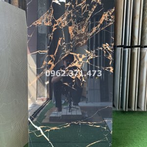 gạch mặt tiền đen vân cam 600x1200