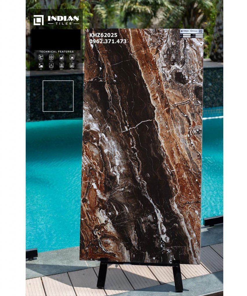 Gạch 60x120 vân marble dán tường