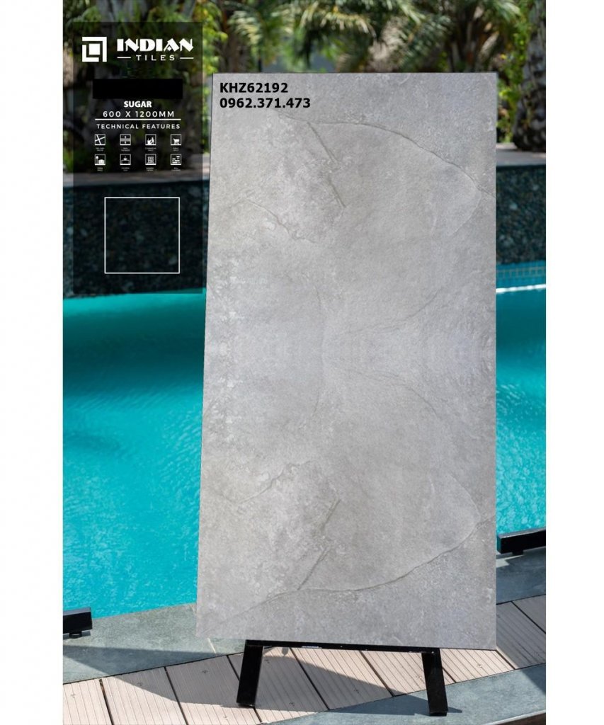 Nền gạch mờ 60x120 lát phòng khách