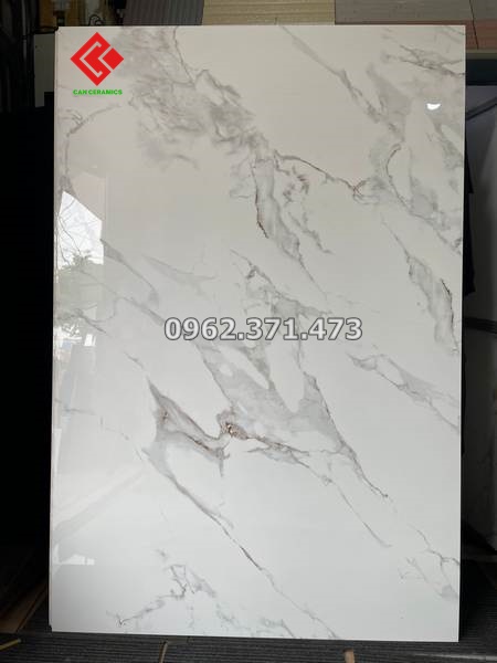 gạch bóng kính 120x180 trắng vân mây