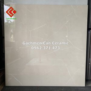 gạch khổ lớn 1m2x1m2 vân đá màu vàng kem