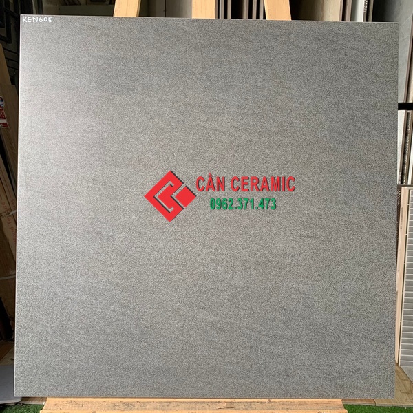 gạch lát quán cafe nhám mờ 60x60 viglacera màu xám ghi đậm 605
