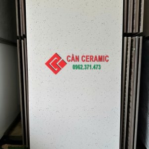 gạch 60x120 terrazzo màu trắng sứ lát nền