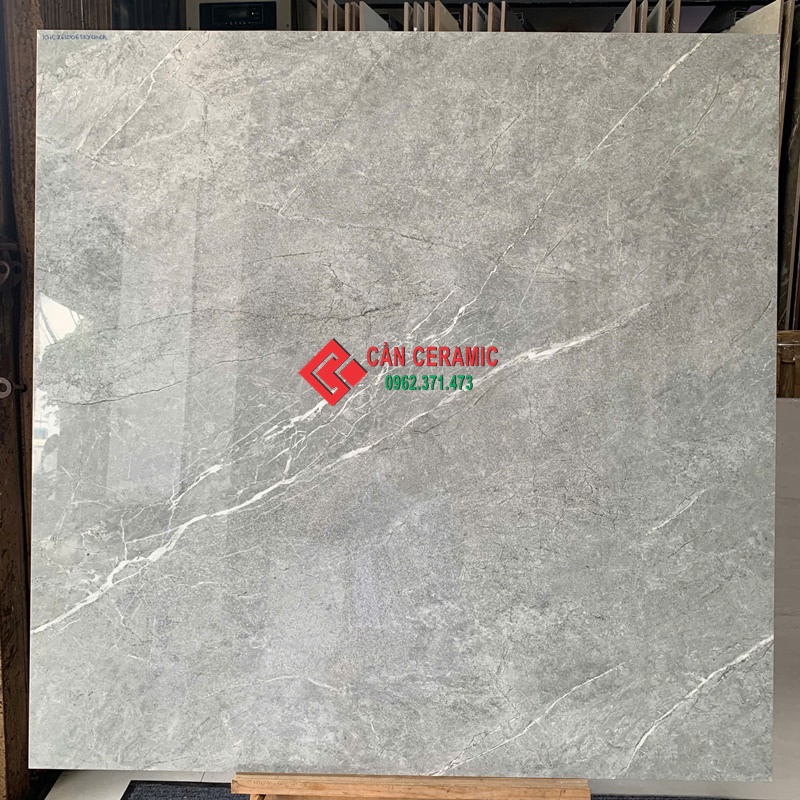 gạch viglacera 1mx1m xám vân đá đậm